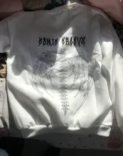 Ropa de calle de primavera para mujer, Tops negros, Sudadera con capucha gótica blanca de gran tamaño, ropa de calle para mujer, sudaderas geniales de hip-hop para parejas