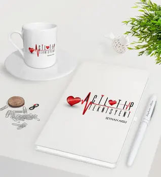 

Personalized Emergency Medical Technician White Notebook Pen Turkish coffee Cup Seti-2