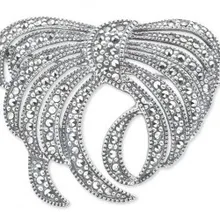 Брошь из серебра с марказитом Марказит HB046