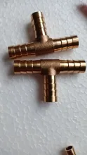 Tee-Connector Joiner-Piece BRASS Hose Pneumatic-Connect-Plug-Socket Fuel-Water-Air-Pipe