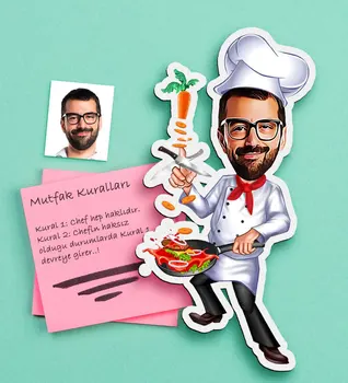 

Personalized Men Chef Caricature Of Wooden Magnet-1 Special Occasions Funny Moments Dear Spouse Thoughtful Personalized Designs reliable