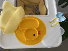 Silicone Dish Plate-Set Saucer-Suction Childrens Tableware Baby-Led Antislip Weaning