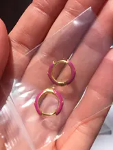 ROXI Ins-Pendientes de aro pequeños para mujer, en 9 colores, joyería fina, Pendientes de cartílago inusuales, aretes de Plata de Ley 925
