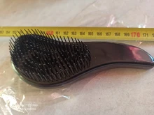Detangling Comb Electroplate-Massage-Comb Handle Anti-Static-Hair-Brush Salon Hair-Styling-Tool