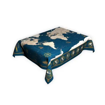 

Tablecloth "world map in the Marine style" blue, 180*145 cm