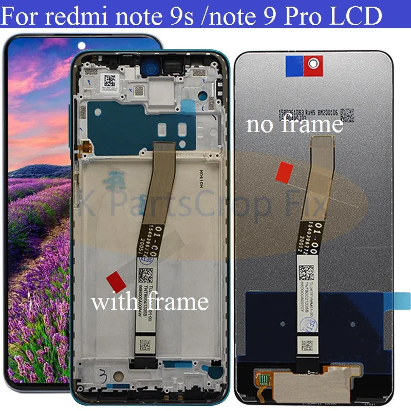 Оригинальный ЖК-дисплей 6 67 дюйма для Xiaomi Redmi Note 9 Pro с сенсорным дигитайзером экран