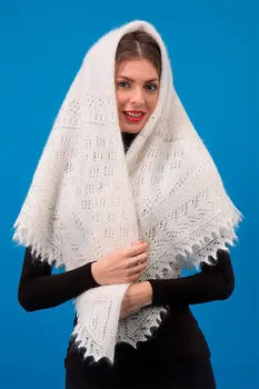 

Shawl feather shawl handmade shawl White, 125