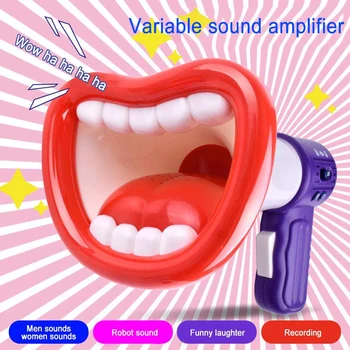 

Big Mouth Funny Megaphone Recording Toy Kids Adults Voice Changer Speaker Handheld Mic Vocal Toys Amplifier