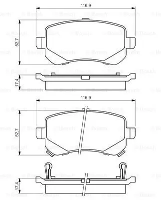 Колодки тормозные CHRYSLER VOYAGER/DODGE JOURNEY 2.0-3.8 07- зад