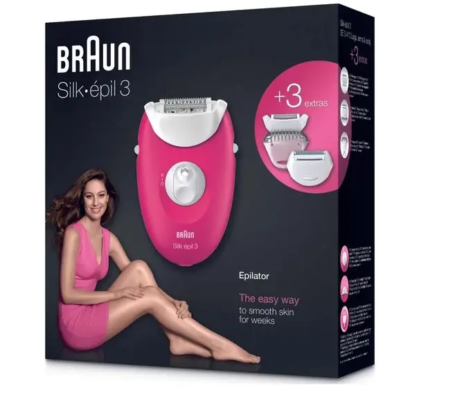 Braun Silk-épil 3410 Portable Electric Epilator Woman Female Painless Remover Hair Removal Facial Depilation | Бытовая техника
