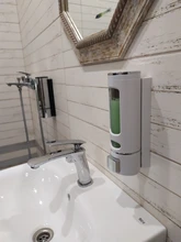 Shampoo-Dispenser Container Washroom-Accessories Liquid-Soap Shower Bath Wall-Mount Single/double-400ml