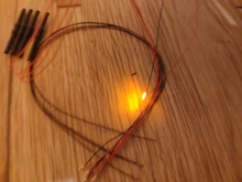 Microlitz con cable LED, resistencia de 8-12V, 20cm, bricolaje, 9 colores a elegir, 100 unidades, 0805 SMD