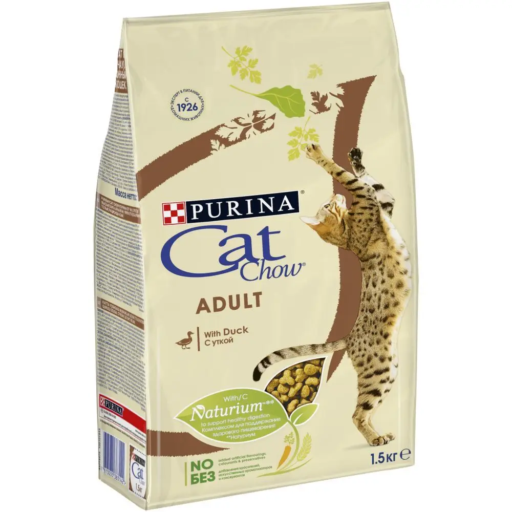 Корм для кошек CAT CHOW сухой с уткой, 1,5кг