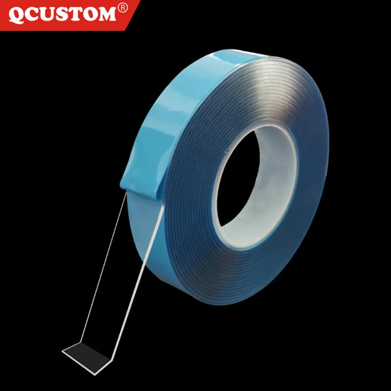 

QCUSTOM Tape Reusable Magic Double Sided Adhesive Nano Traceless Tape Removable Sticker Washable Adhesive Loop Disks Tie Glue Dr