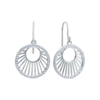

Silver earrings with cubic zirconia sunlight sample 925