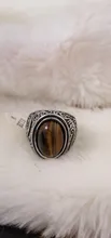 Wholesale Retro Jewelry Stone Rings For Men Titanium Steel Inlaid Three Colors Onyx Ring