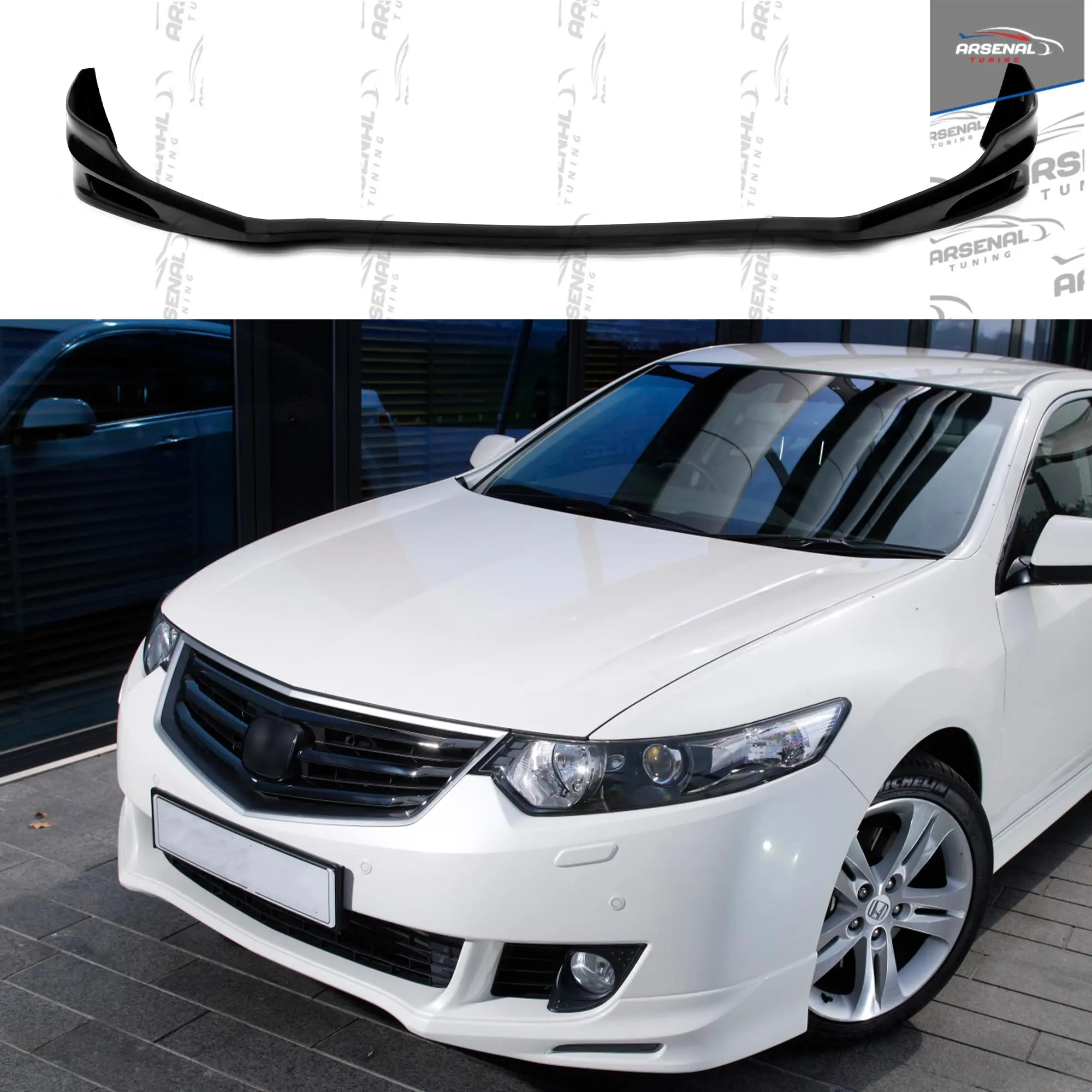 Юбка переднего бампера TYPE S для Хонда Аккорд 8 2007-2011 АБС пластик тюнинг стайлинг