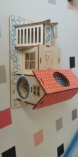 Hamster Hideout Wooden Hut Small Animals Double Layer Villa Rat Room House Cage 50JD