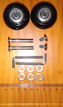 Juego de ruedas de repuesto para equipaje, ruedas negras con tornillo, 5 tamaños, de goma, para equipaje de viaje, 1 Juego