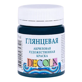 

Paint acrylic glossy DeCola Emerald jar 50 ml