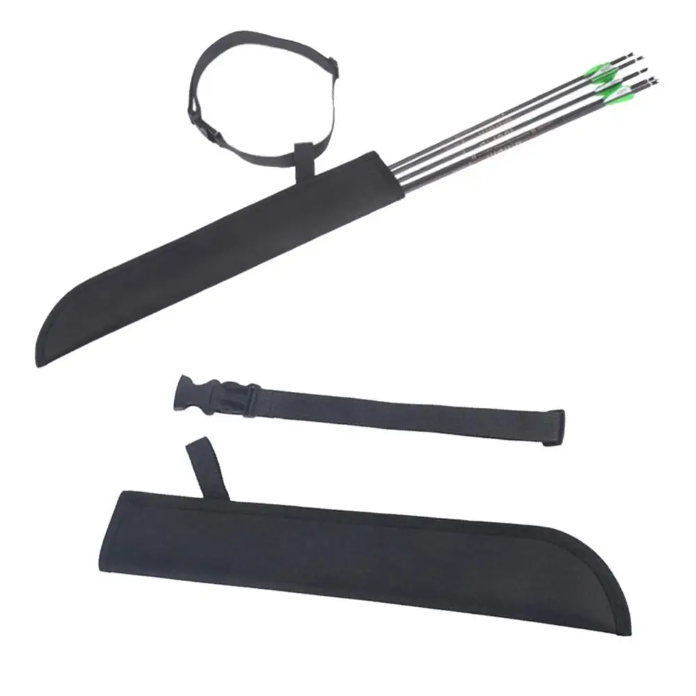Bolsa de flechas de caza para niños, bolsa portátil ajustable con cinturón para tiro con arco de nailon, 46x8,5 cm