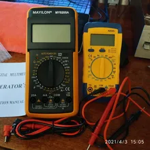 Multímetro Digital profesional DT9205A, medidor Manual de rango de voltaje, valores eficaces verdaderos, probador de transistores, herramienta de electricista