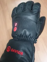 Savior Goatskin-guantes calefactables con batería eléctrica, para deportes de invierno, motociclismo, esquí, pesca, caza, SHGS06