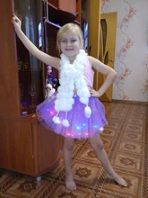 LED brillante luz niños niñas faldas Tutu de princesa niños boda fiesta de baile minifalda traje cosplay led ropa