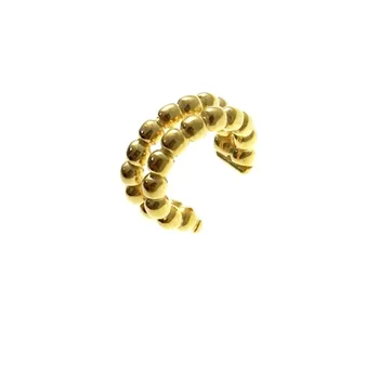 

Earring 925 Sterling silver m climber gold plated 10mm. Medium pair hoops ball