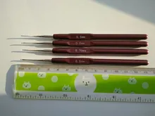 4 unids/lote aguja con gancho de ganchillo, Micro gancho para hacer trenzar rastas, herramientas para el cabello, 0,5 Mm, 0,6 Mm, 0,7 Mm, 0,8 Mm, mango liso