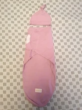 Manta y gorro con envoltura de capullo para recién nacido, bolso de pañales de algodón, saco de dormir estilo sobre para bebé, ropa de cama