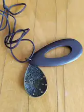Wooden Necklaces Pendants Sweater-Accessories Gifts Long-Chain Fashion Jewelry Handmade