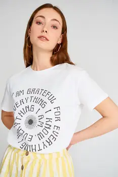 

Trendyol Printed Loose Knitted T-Shirt TWOSS20TS1181