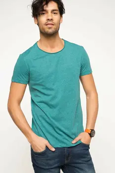 

DeFacto Man O-neck Pure Color T-Shirt Fashion Loose Short Sleeve Summer Tops Men New-G5720AZ17SM