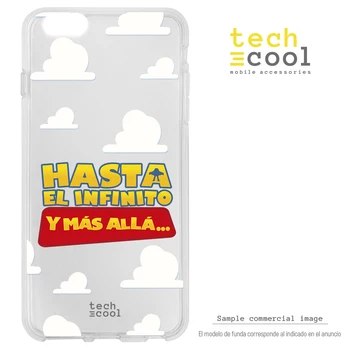 

FunnyTech®Case Silicone for IPhone 7/8 L Phrase Toy Story "to infinity" Transparent