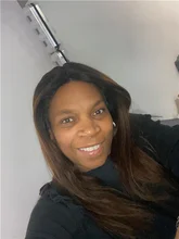 Pelucas de cabello humano brasileño Remy, pelo con parte en U ombré, Rubio degradado liso, medio abierto, color negro, 180%