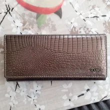 Billeteras de piel auténtica para mujer, cartera larga con doble cremallera, bolso de mano tipo monedero, monedero, VK-AE501