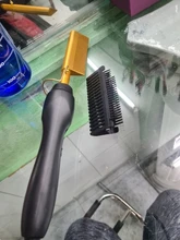 Peine caliente alisador de pelo, rizador de pelo eléctrico de aleación de titanio, cepillo rizador de pelo, respetuoso con el medio ambiente