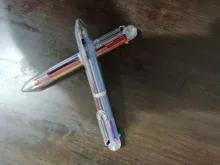 Lote de bolígrafos coloridos multifuncionales, 6 en 1, Multicolor, material escolar, 1 unids/lote