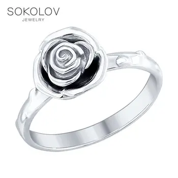 

SOKOLOV ring of silver fashion jewelry 925 women's male