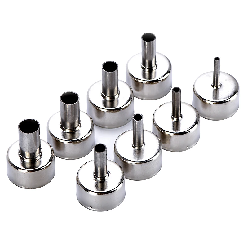 12pcs Heat Gun Nozzles Kit For 850 Hot Air Soldering Station - Stainless Steel Nozzles Tips Set