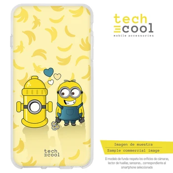 

FunnyTech®Stand case for IPhone 5C Silicone L Parody Minion I love motif Yellow