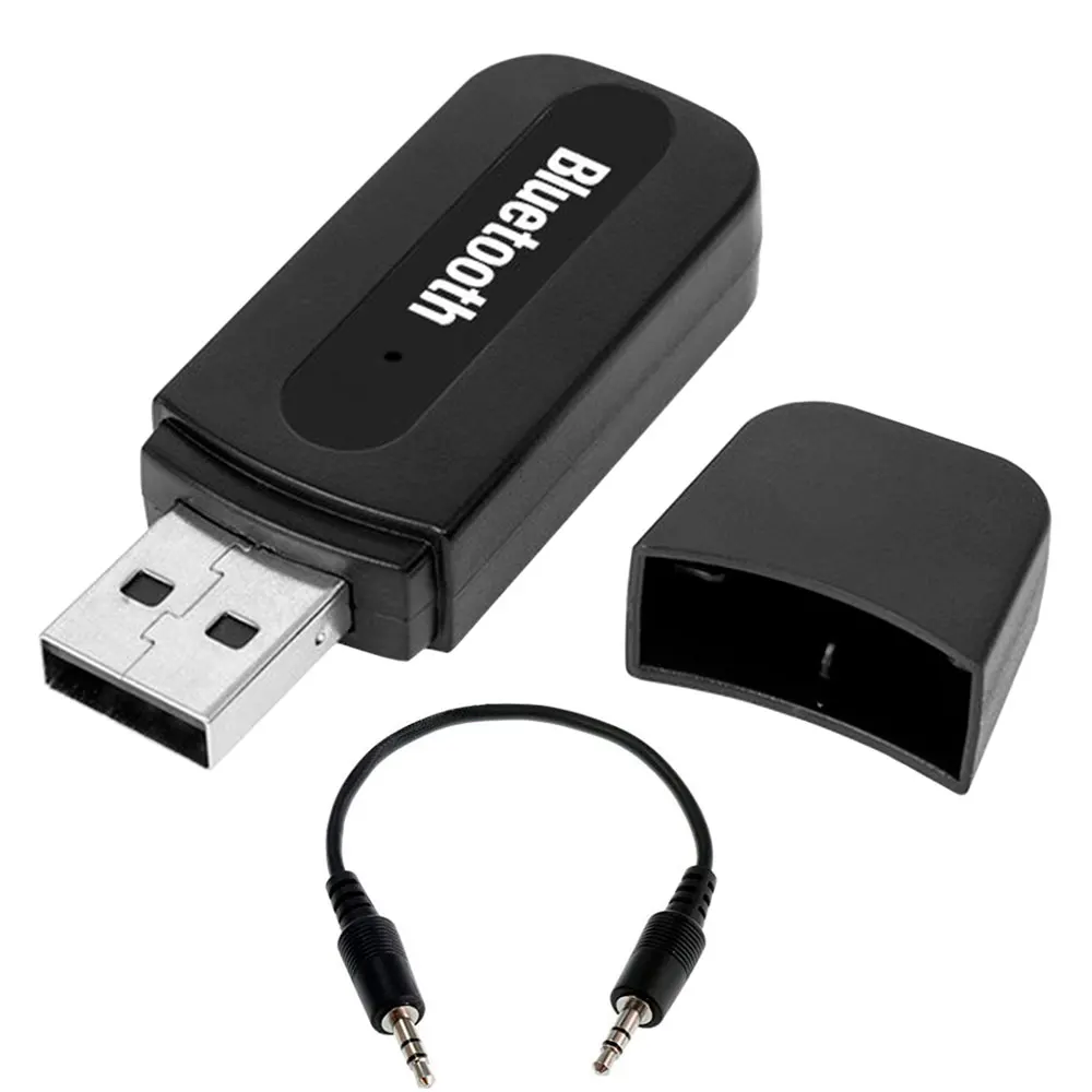 OcioDual 3,5 мм к USB Bluetooth приемник AUX аудио BT музыкальный адаптер кабель черный для автомобиля