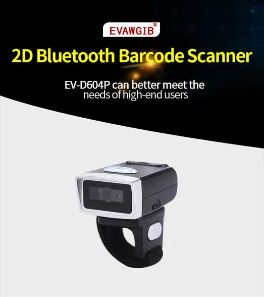 Code Reader, sem fio, Compatível com Bluetooth, Anel 2D, 2.4G