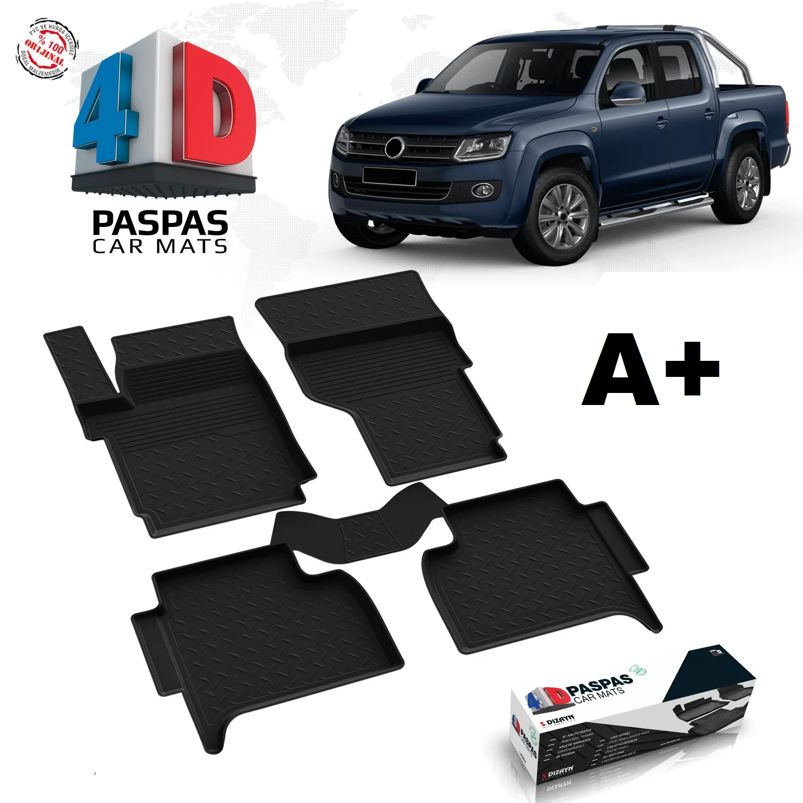 Для VOLKSWAGEN AMAROK брендовый резиновый коврик для внедорожника съемка 4 X4