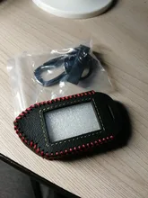 Funda de cuero para llaves de 2 vías, nuevo estilo, sistema de alarma para coche, de seguridad en dos sentidos, versión rusa