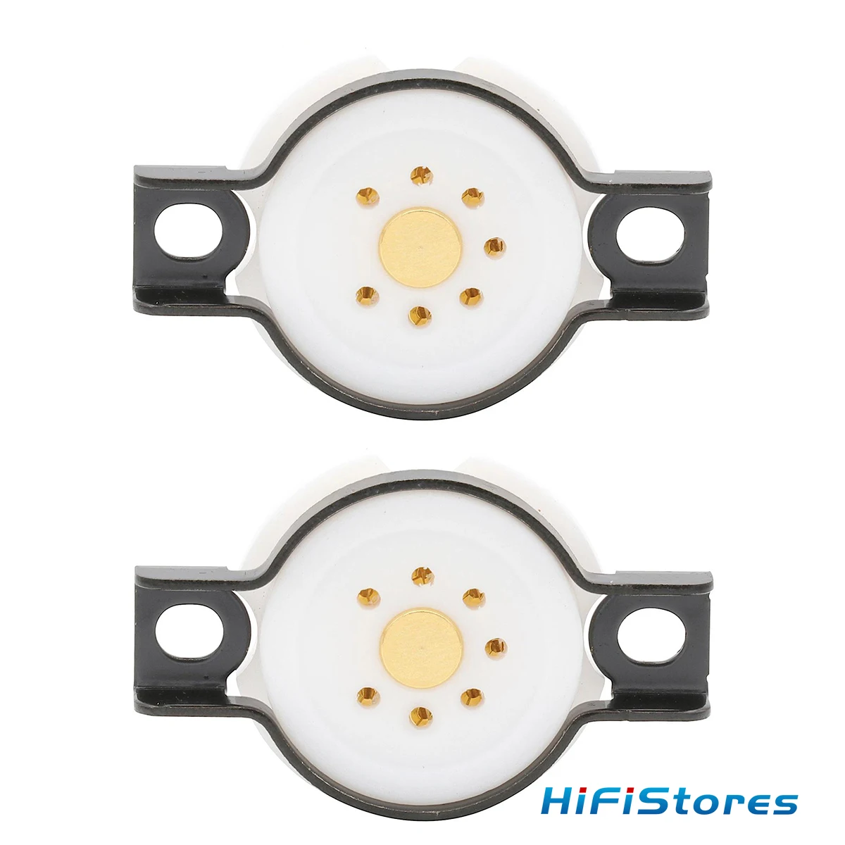 EIZZ Ceramic 7 Pin Gold Brass Pins Vacuum Tube Sockets For 6Z4 6X4 EF95 EZ90 EAA91 EF91 6AQ5 6J1 Hifi Audio AMP DIY |