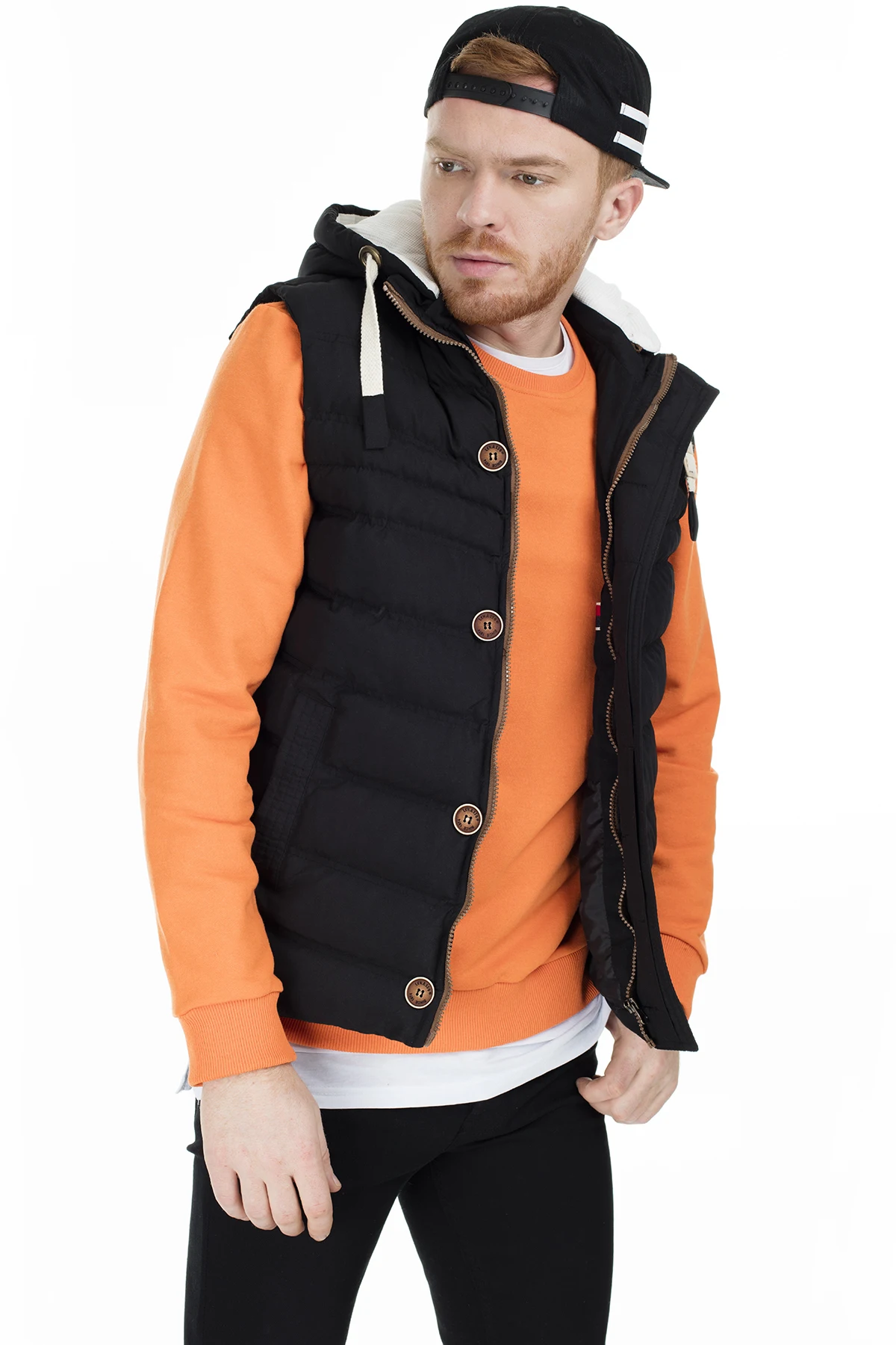 

Buratti Slim Fit Hooded Vest MEN 'S VEST 55619K5618