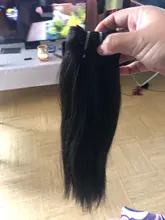 Ali Queen-extensiones de cabello humano brasileño liso, sin procesar, Color Natural, doble trama