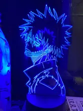 Led-Light 3d-Lamp Bedroom Decor Gift Manga Acrylic Academia Cool Dabi Anime Colorful